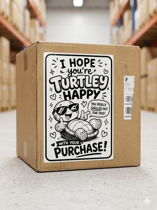 Other - Cute Turtle 4x6 Thank You Stickers - 100ct